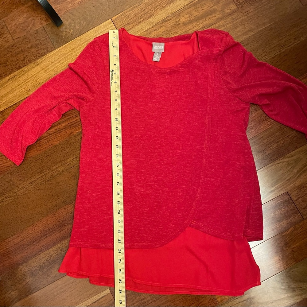 Chico's Red Tunic Top - Picture 5 of 5